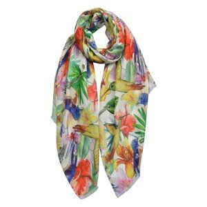 Barevný šátek s ptáčky - 70*180 cm Clayre & Eef
