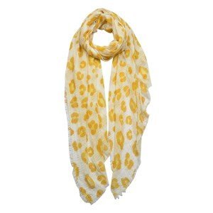 Žluto krémový šátek s puntíky - 90*180 cm Clayre & Eef