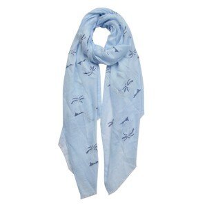 Světle modrý šátek s palmami - 70*180 cm Clayre & Eef