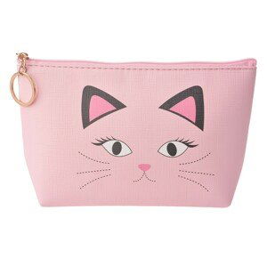 Růžová toaletní taška kočička - 21*12 cm