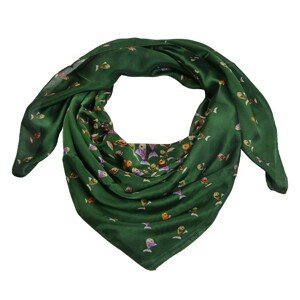 Zelený šátek s rybičkami - 110*110 cm Clayre & Eef