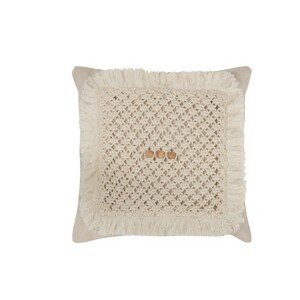 Přírodní bavlněný polštář Crocheted - 45*45cm J-Line by Jolipa