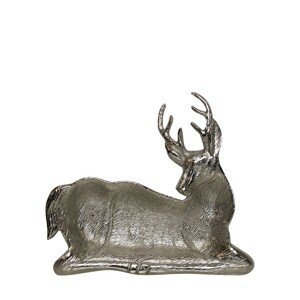 Stříbrná kovová mísa ve tvaru jelena - 21*21,5*1,5cm