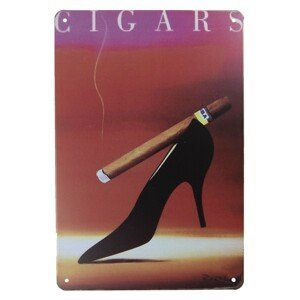 Vínová kovová cedule Cigars- 20*30 cm