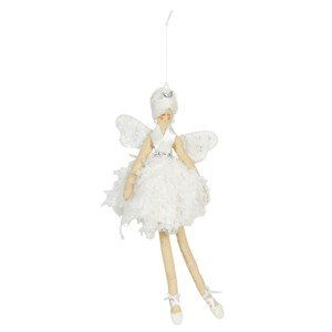 Závěsný anděl s peříčkovou sukní Helewise - 18*29 cm