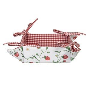 Bavlněný košík na pečivo Wild Strawberries - 35*35*8 cm