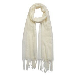 Krémový šátek s třásněmi - 70*170 cm Clayre & Eef