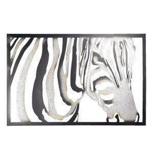 Nástěnná kovová dekorace Zebra - 85*3*55 cm Clayre & Eef