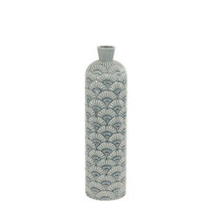 Šedomodrá keramická váza Potenza - Ø16*59 cm