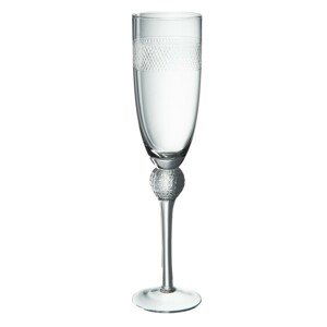 Sklenička na šampaňské s proužkem Flute - ∅ *6*26 cm J-Line by Jolipa