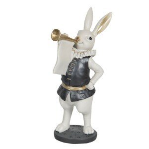 Dekorační velikonoční soška králíka s trubkou - 12*12*29 cm