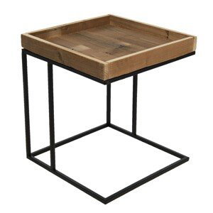 Dřevěno-kovový odkládací stolek Renart - 40*40*45 cm