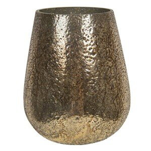 Zlatá skleněná váza Maxence – Ø 16*18 cm