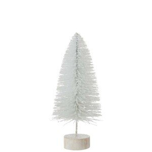 Bílý třpytivý vánoční stromeček - Ø16*38cm