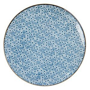 Jídelní talíř s modrými kvítky BlueFlowers - Ø  26 cm Clayre & Eef