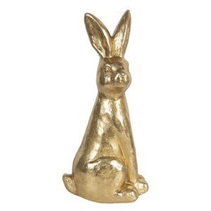 Zlatá dekorační soška králíka - 34*21*35 cm