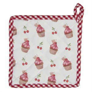 Bavlněná podložka pod hrnec Cherry Cupcake - 20*20 cm