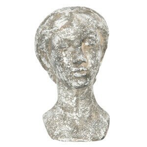 Cementový vintage květináč hlava ženy Marionette - 17*15*27 cm