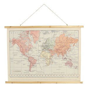 Nástěnná historická mapa světa z roku 1914 - 100*2*75 cm