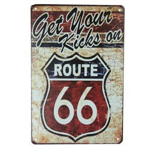 Kovová cedule Route 66 - 20*30 cm