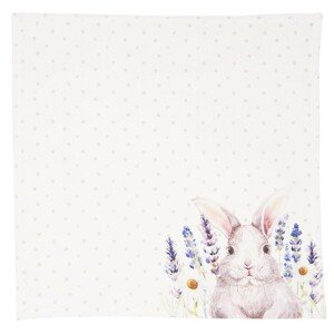 Textilní ubrousky Lavander Fields s králíčkem - 40*40 cm - 6ks Clayre & Eef