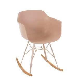 Růžová plastová houpací židle Swing - 69*56*79 cm J-Line by Jolipa