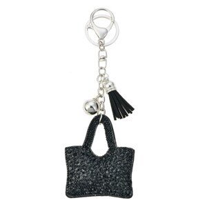 Klíčenka černá  kabelka s kamínky Clayre & Eef