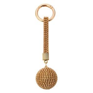 Zlatá klíčenka koule s kamínky Venni  - Ø 3,5*14,5cm Clayre & Eef