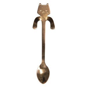 Lžička s kočičkou - bronzová - 3*11 cm Clayre & Eef