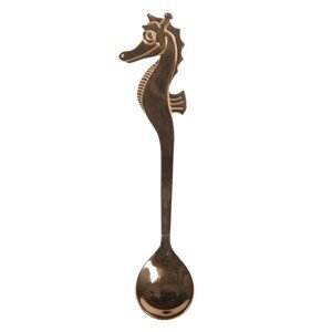 Lžička s mořským koníkem - bronzová - 3*13 cm Clayre & Eef