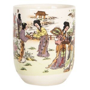 Kalíšek na čaj s japonskými motivy - ∅ 6*8 cm / 0,1L Clayre & Eef