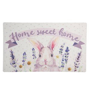 Podlahová rohožka s králíkem Home sweet - 74*44 cm Clayre & Eef