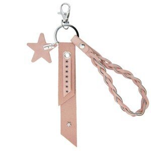Růžovo hnědý přívěsek na klíče s hvězdičkou Clayre & Eef