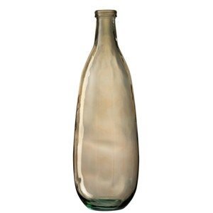 Hnědá skleněná váza  Bottle  - Ø 25*75 cm J-Line by Jolipa