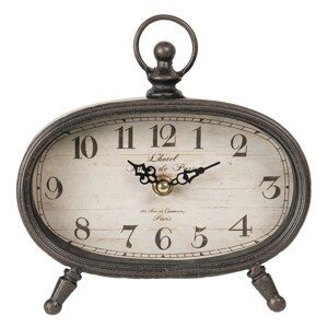 Stolní vintage hodiny Rosine- 19*6*19 cm / 1*AA Clayre & Eef
