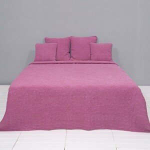 Růžový vintage přehoz na jednolůžkové postele Quilt 181 - 180*260 cm Clayre & Eef