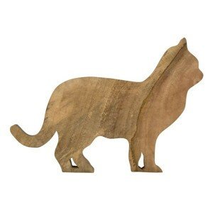 Dřevěné mangové prkénko kočka - 44*31*2cm Mars & More