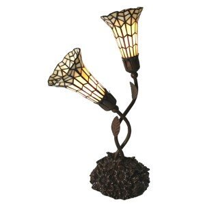 Tiffany stolní lampa Carillon - 34*25*58 cm E14/max 2*25W Clayre & Eef