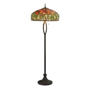 Stojací vitrážová lampa Tiffany Amorette – Ø 56 cm E27/max 3*60W Clayre & Eef