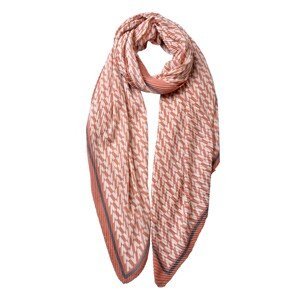 Růžovo bílý vzorovaný šátek - 90*180 cm Clayre & Eef