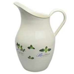 Krémový smaltovaný džbán s bylinkami Herbs - 20*26cm - 2.5L Münder Email