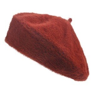 Cihlově červený chlupatý baret Clayre & Eef
