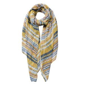 Žluto šedý pruhovaný šátek - 70*180 cm Clayre & Eef