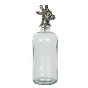 Skleněná láhev se zátkou ve tvaru žirafy - 11*11*33 cm Clayre & Eef