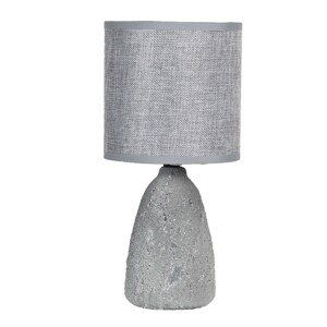 Šedá stolní lampa se šedým stínidlem - Ø 15*30 cm E14/max 1*40W Clayre & Eef