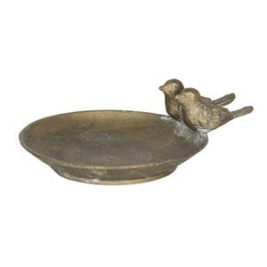 Dekorační kovová miska s ptáčky - 11*9*2 cm Clayre & Eef