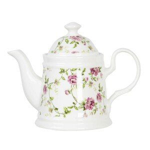 Čajová porcelánová konvice Bouton de Rose - 20*12*17 cm / 0.6L Clayre & Eef