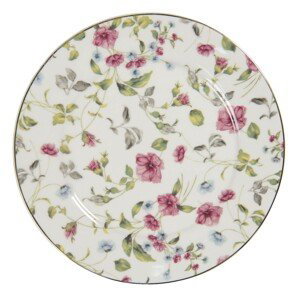 Porcelánový talíř Pre Fleuri – Ø 21*2 cm Clayre & Eef