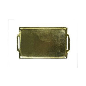 Zlatý kovový servírovací tácek - 20*14cm Mars & More