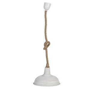 Kovová závěsná lampa na provazu Cupidon – Ø 25*16 cm E27/max 1*60W Clayre & Eef